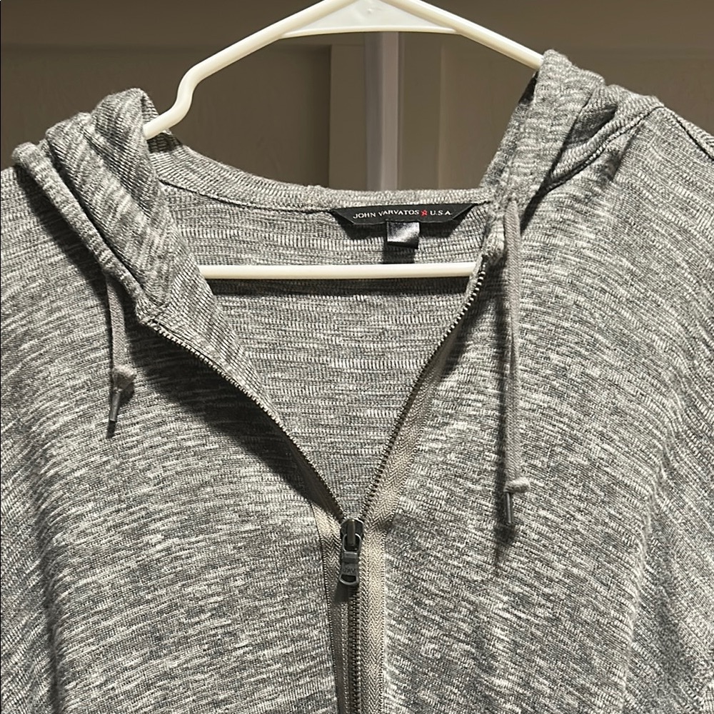 John Varvatos Heather Gray Hoodie